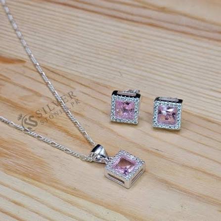 Silver pendant set