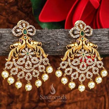 Silver gold plated earrings (hanging)