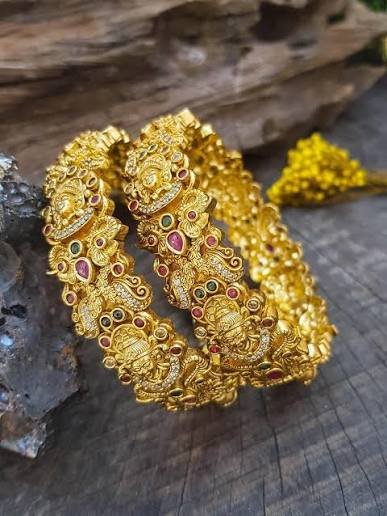 Gold plated silver bangles