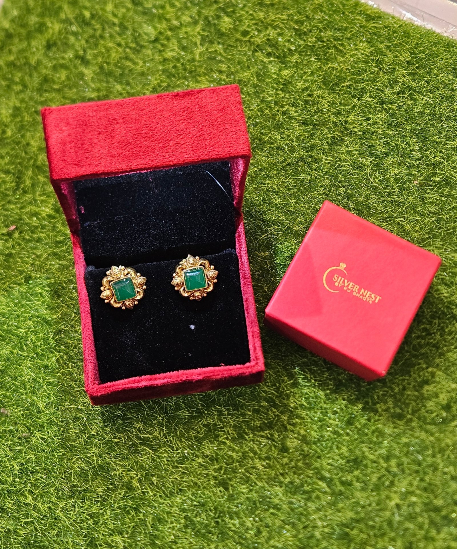 Silver gold plated studs