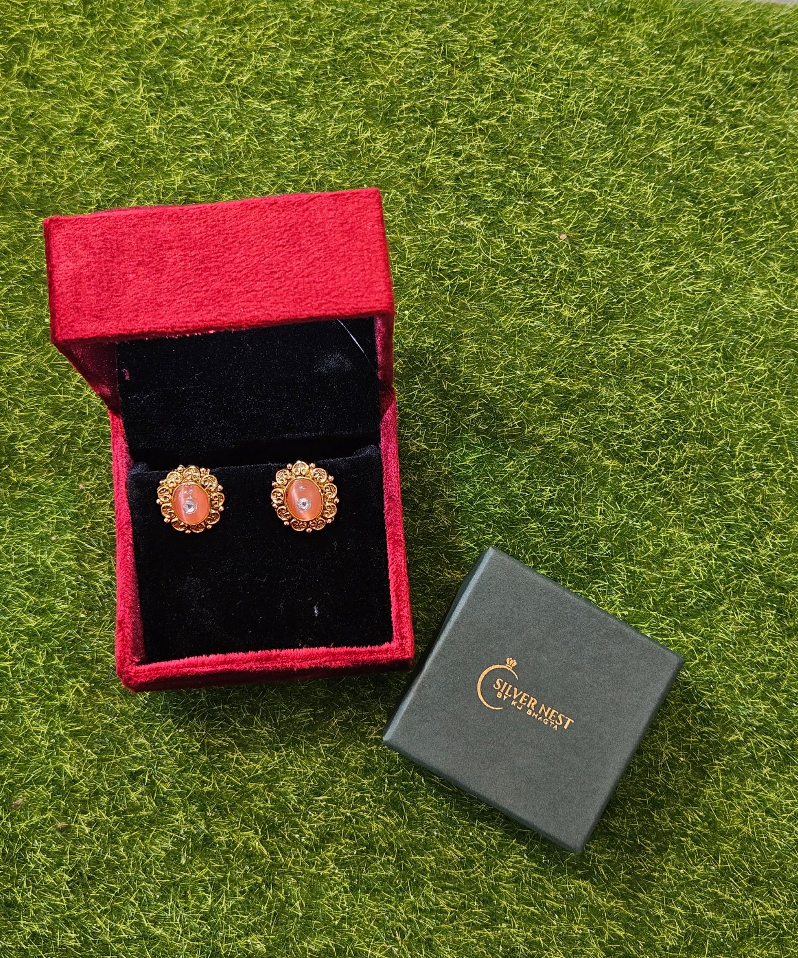 Silver gold plated studs
