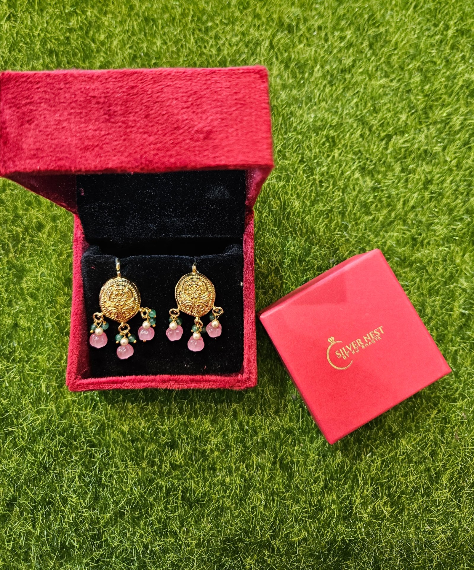 Silver gold plated earrings (hanging)