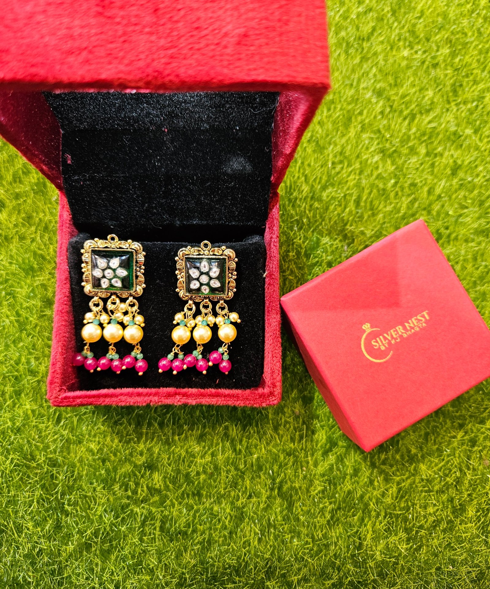 Silver gold plated earrings (hanging)