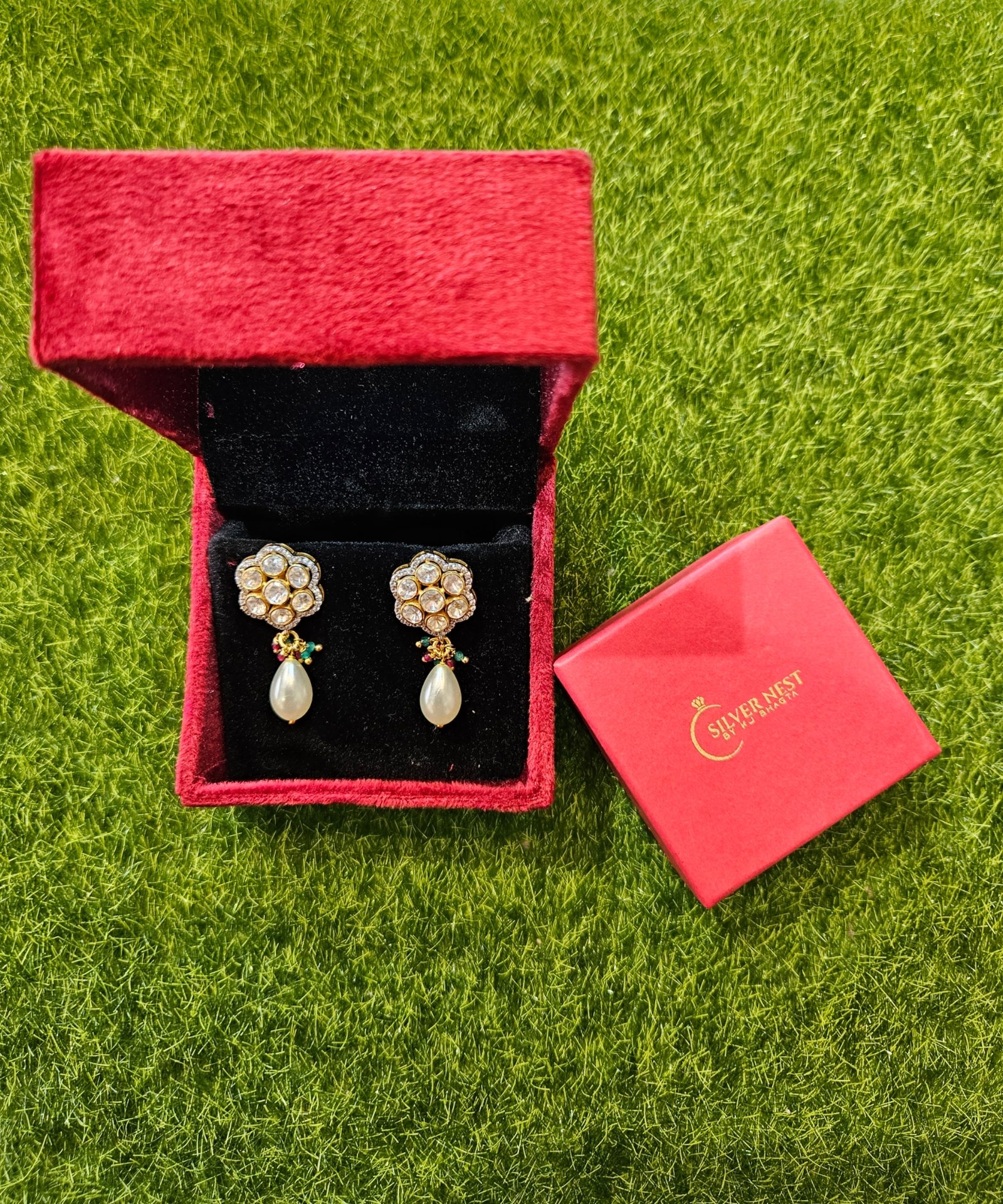 Silver gold plated earrings (hanging)
