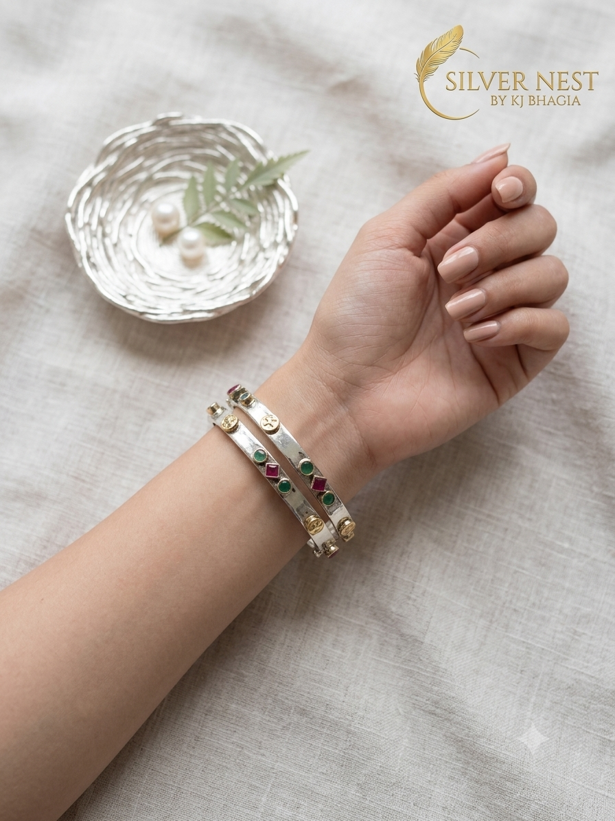 Silver bangles