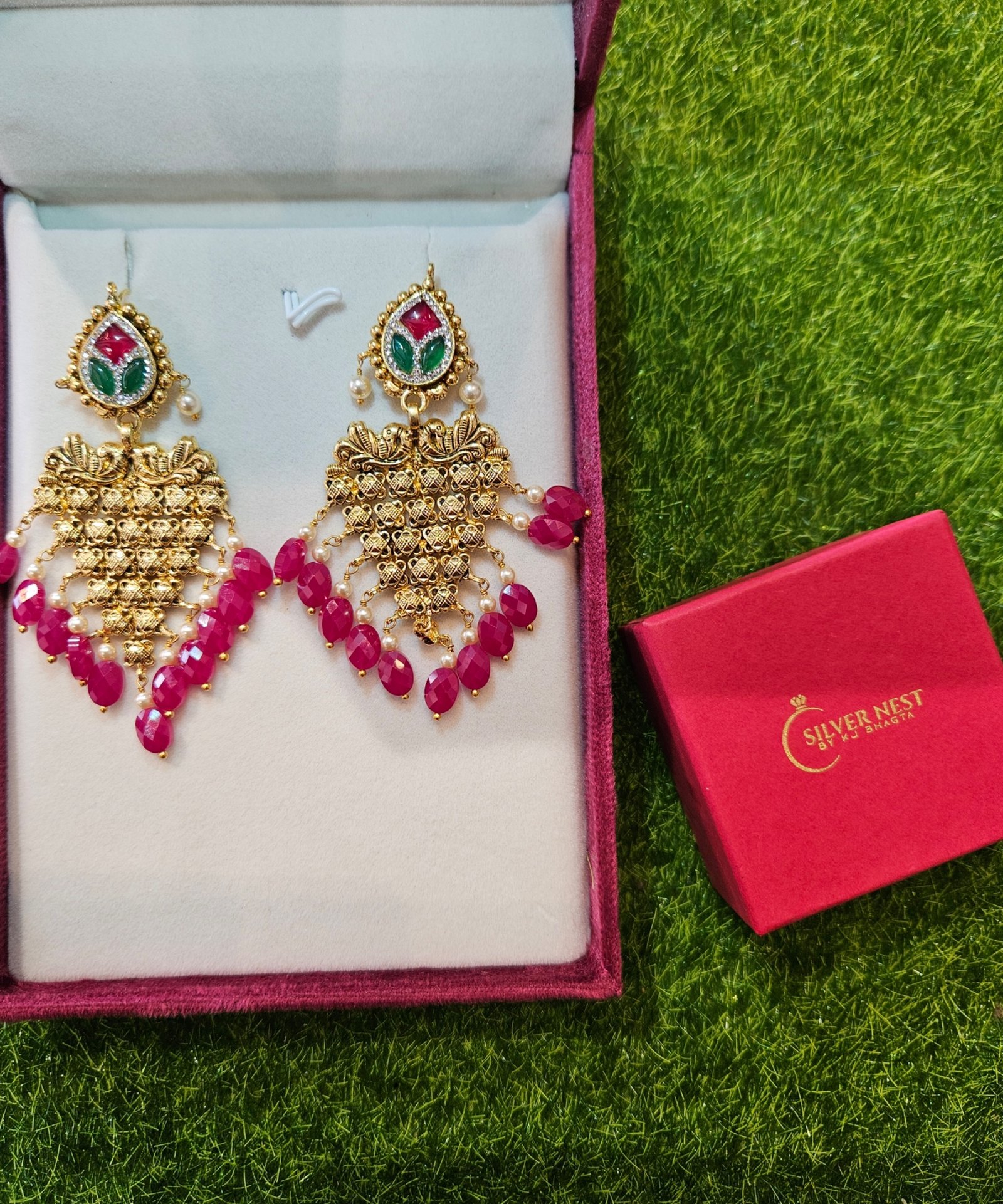 Silver gold plated earrings (hanging)